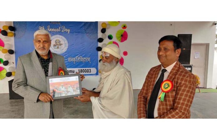 MLA Sham Lal Sharma and other dignitaries during Annual Day function of SHRD Public School, Jammu.