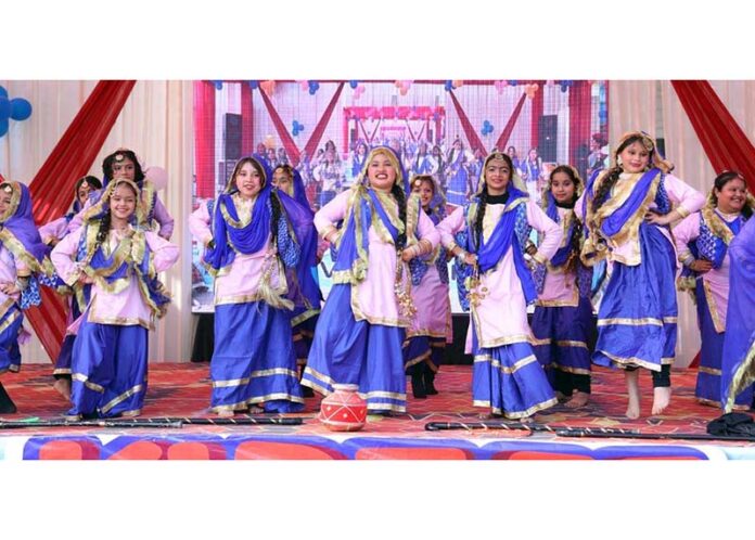 Students presenting a cultural dance during Annual Day function of Kidzee & Mount Litera Zee School, Vijaypur. Students presenting a cultural dance during Annual Day function of Kidzee & Mount Litera Zee School, Vijaypur.