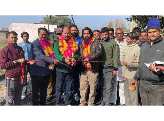 MLA Bishnah, Dr Rajiv Bhagat kick starting development works in his constituency on Tuesday.