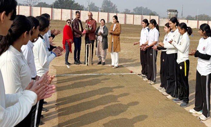 Players and dignitaries during selection trials.