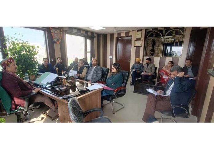 Director Social Welfare chairing a meeting of the officers of J&K SC, ST & BC Development Corporation.