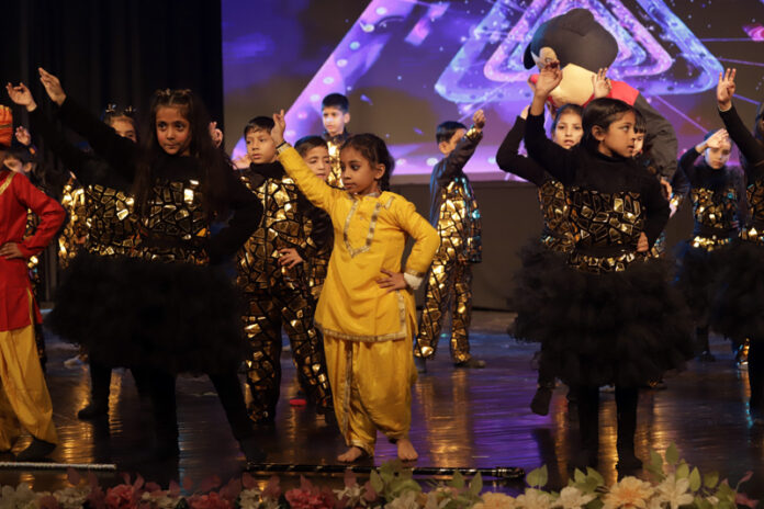 Students performing during Annual Day event.