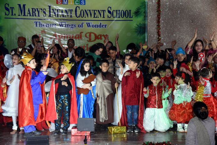 Students performing during a programme. Students performing during a programme.