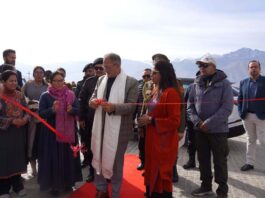LG Ladakh Kavinder Gupta inaugurating Ability Mela 2025 at Panchayat Resource Centre in Leh.