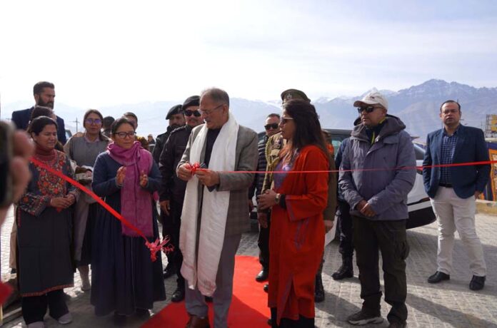 LG Ladakh Kavinder Gupta inaugurating Ability Mela 2025 at Panchayat Resource Centre in Leh.