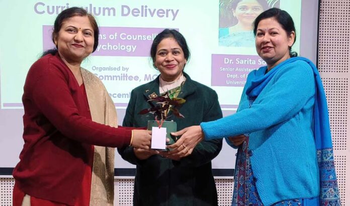 Dignitary being honoured during an event at MIER College.