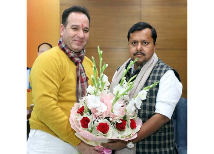 Excelsior Correspondent NEW DELHI, Dec 18: Leader of Opposition (LoP) and senior BJP leader Sunil Sharma today met Nitin Nabin at the BJP headquarters in New Delhi and extended heartfelt congratulations on his appointment as the youngest National Working President of the Bharatiya Janata Party. The meeting, marked by warmth and mutual respect, saw both leaders reaffirm their commitment to strengthening the party's organisational framework and upholding democratic values. Congratulating Nabin, Sunil Sharma lauded his leadership qualities and described the appointment as a landmark achievement. Excelsior Correspondent NEW DELHI, Dec 18: Leader of Opposition (LoP) and senior BJP leader Sunil Sharma today met Nitin Nabin at the BJP headquarters in New Delhi and extended heartfelt congratulations on his appointment as the youngest National Working President of the Bharatiya Janata Party. The meeting, marked by warmth and mutual respect, saw both leaders reaffirm their commitment to strengthening the party's organisational framework and upholding democratic values. Congratulating Nabin, Sunil Sharma lauded his leadership qualities and described the appointment as a landmark achievement.
