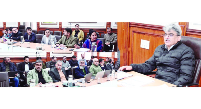 Chief Secretary chairing a meeting on Friday.