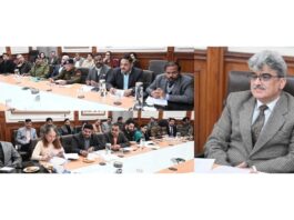 CS Atal Dulloo chairing a meeting on Tuesday.