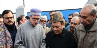 CM inaugurating a project in Budgam on Thursday.