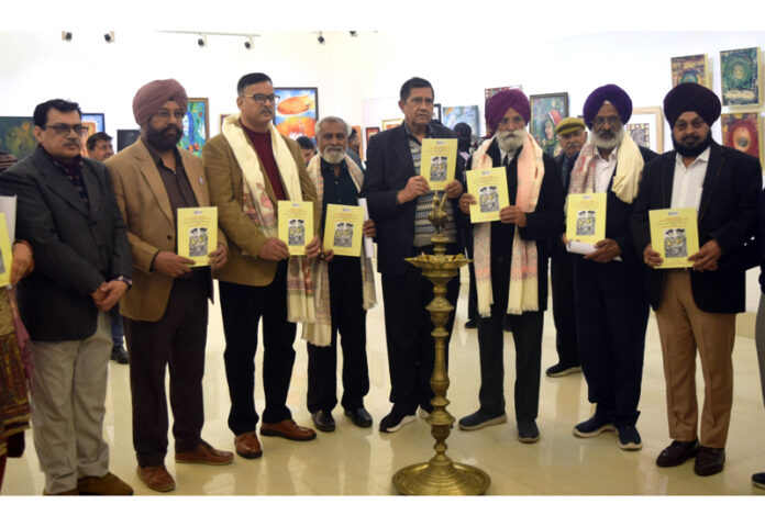 Dignitaries during a national exhibition of paintings in Amritsar.