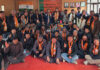 BJP leaders during a meeting at Khaltse, Ladakh on Tuesday.