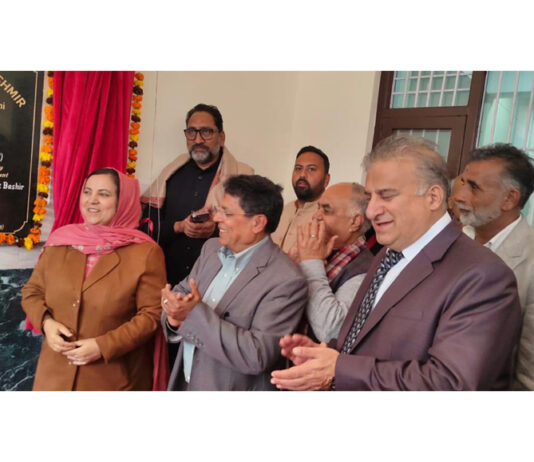 Minister Sakeena Itoo inaugurating newly constructed Academic Block at GDC Pouni Reasi on Saturday.