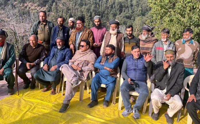 Senior BJP leader Ch Zulfkar Ali during visit to Khawas area of Budhal on Friday. Senior BJP leader Ch Zulfkar Ali during visit to Khawas area of Budhal on Friday.