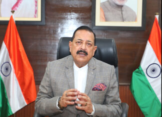 Union Minister Dr. Jitendra Singh convening a meeting with MLAs and DCs of Udhampur-Kathua-Doda Lok Sabha constituency to oversee preparations for the culmination of "Sansad Khel Mahotsav", on Sunday.