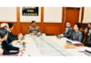 Minister Javed Rana chairing a meeting on Wednesday.
