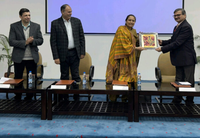 Dignitaries during the valedictory ceremony of National Conference at JU on Saturday.