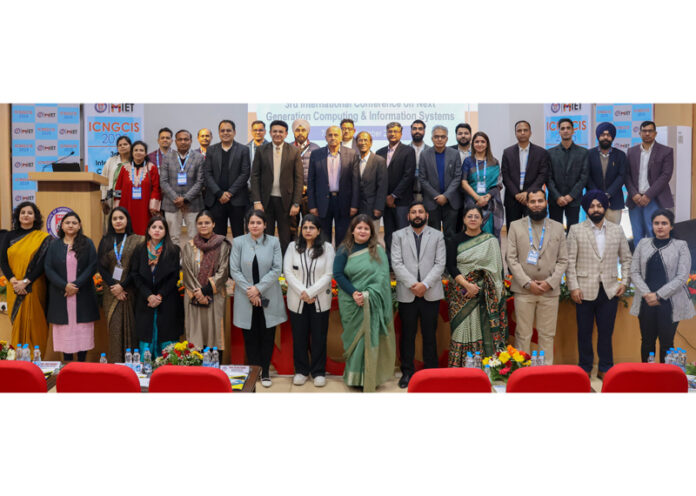 Dignitaries from various International Universities pose together during 3rd International Conference on Next-Generation Computing hosted by MIET. Dignitaries from various International Universities pose together during 3rd International Conference on Next-Generation Computing hosted by MIET.