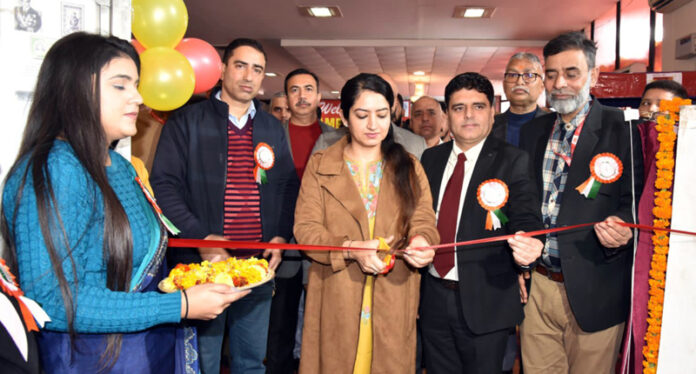 DC Saloni Rai inaugurating Philately Exhibition at Udhampur.