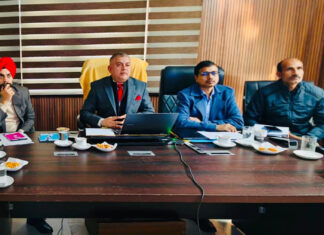 DCO & DCR Amit Sharma during 2nd UTLCCC meeting on Tuesday.