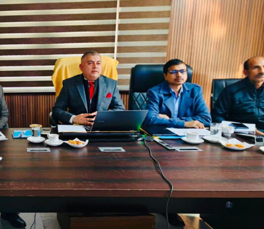 DCO & DCR Amit Sharma during 2nd UTLCCC meeting on Tuesday.