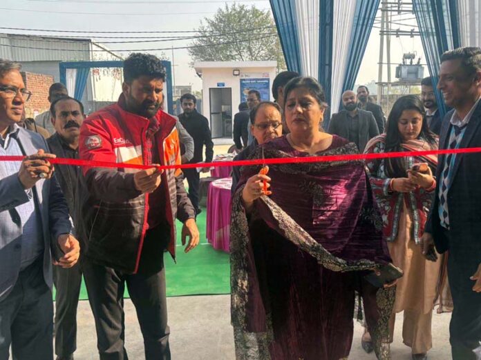 DG Rural Sanitation Anoo Malhotra inaugurating Plastic Recycling Facility at Samba on Friday.