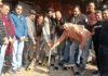MLA Jammu East, Yudhvir Sethi kick starting laying of PHE pipes in Jammu East on Saturday.