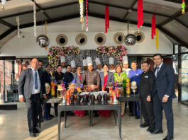 Dignitaries during Christmas Cake Mixing party at Hotel KC Residency Jammu on Thursday.