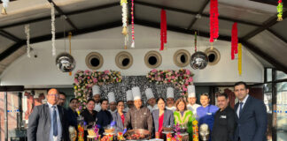 Dignitaries during Christmas Cake Mixing party at Hotel KC Residency Jammu on Thursday.