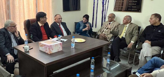 Kuldeep Khoda, president CGPWA chairing a meeting in Jammu.