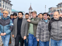 DC Srinagar conducting extensive tour of Lal Chowk area on Tuesday.