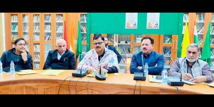 Minister Javed Rana interacting with GDCT members at Jammu on Friday. Minister Javed Rana interacting with GDCT members at Jammu on Friday.