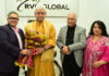LG Manoj Sinha during his visit to RVS iGlobal Corporate Office in Jammu.