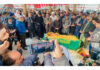 NC president Dr Farooq Abdullah and other party leaders and workers paying tributes to Sheikh Abdullah at Srinagar.