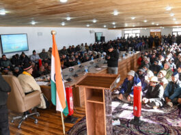 LG Ladakh during public grievances redressal camp on Thursday.