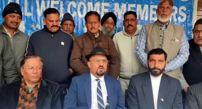 Retired DIGP VK Sharma addressing media persons in Jammu on Monday. Retired DIGP VK Sharma addressing media persons in Jammu on Monday.