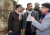 DC Srinagar during visit to Gangbugh area of Srinagar to inspect developmental projects.