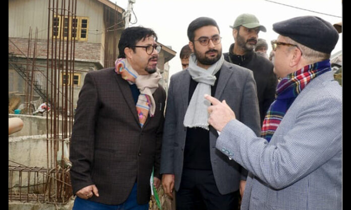 DC Srinagar during visit to Gangbugh area of Srinagar to inspect developmental projects.