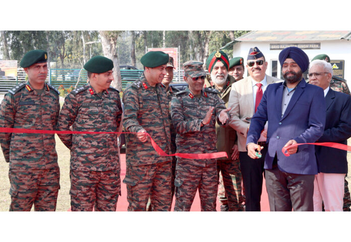 GOC Gurj Division, Maj Gen Rahul Ohri, inaugurating ex-servicemen job fair at Tiger Division in Jammu on Friday.