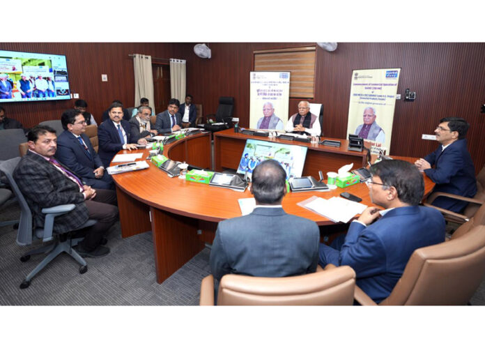 Union Minister of Power, Manohar Lal inaugurating the COD of Subansiri Lower Hydroelectric Project through virtual mode.