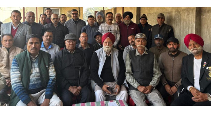 Members of Ex-Servicemen Association meeting at Jammu on Thursday. Members of Ex-Servicemen Association meeting at Jammu on Thursday.