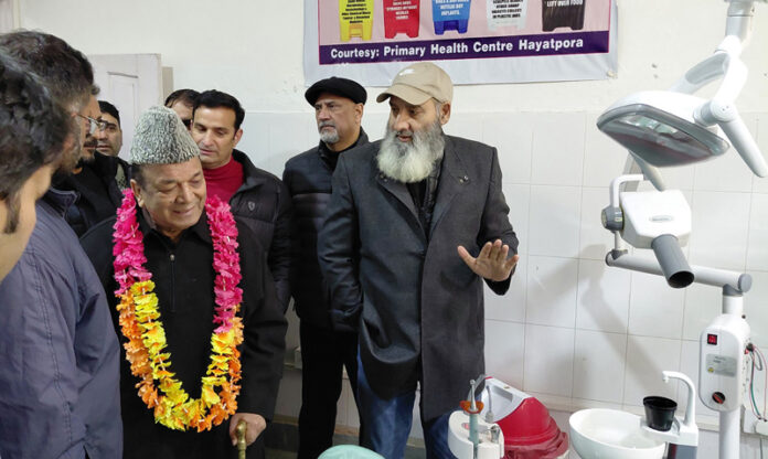 Speaker Legislative Assembly inaugurating healthcare facility in Charar-e-Sharief constituency on Thursday. Speaker Legislative Assembly inaugurating healthcare facility in Charar-e-Sharief constituency on Thursday.