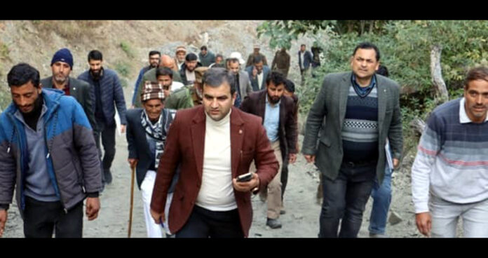 DC Ramban during visit to remote area on Wednesday.