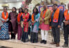 Dignitaries during birth anniversary programme of Shraddheya Rishi Datopant Thengdi at Jammu.