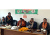BJP general secretary (Org), Ashok Koul and other leaders during a meeting at Nubra on Wednesday.