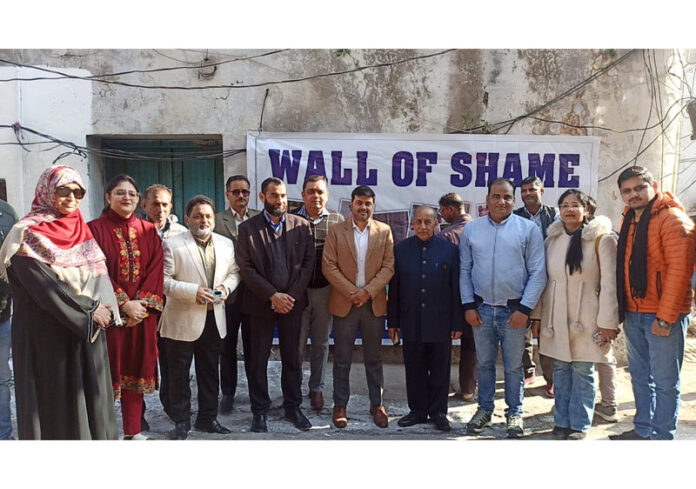 JMC Commissioner, Dr. Devansh Yadav and others during a comprehensive cleanliness drive in Jammu on Wednesday.