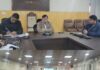 DC Minga Sherpa today chairing a meeting to assess the status of Kisan Credit Card (KCC) cases in the district in Baramulla district.