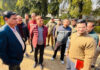 MLA Katra Baldev Sharma and senior officers inspecting the projects.