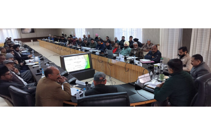 Minister Jal Shakti Javed Ahmed Rana chairing a meeting. Minister Jal Shakti Javed Ahmed Rana chairing a meeting.
