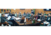 Speaker Abdul Rahim Rather chairing a meeting on Monday.